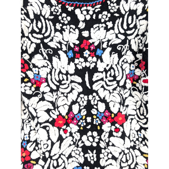 VTG 90s Susan Bristol Hand Embroidered Floral Cottage Boho Maximalist Cardigan S - Picture 4 of 9